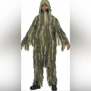 Fun World Ghillie Jungle Foliage Camo Child Halloween Costume Large 12-14 NWT